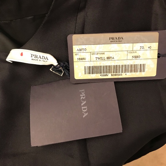 PRADA SILK BLACK DRESS - Picture 8 of 8